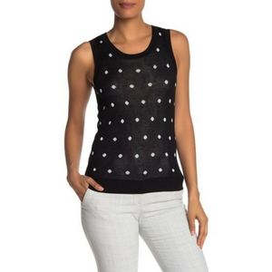 Halogen Patterned Crew Neck Knit Tank Top - NWOT